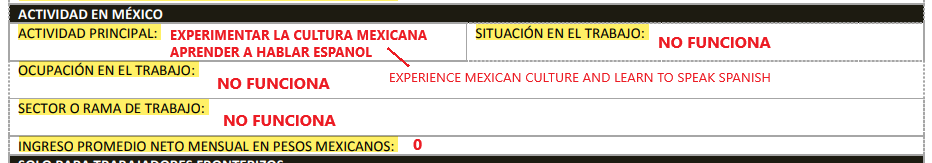 Actividad en mexico - example